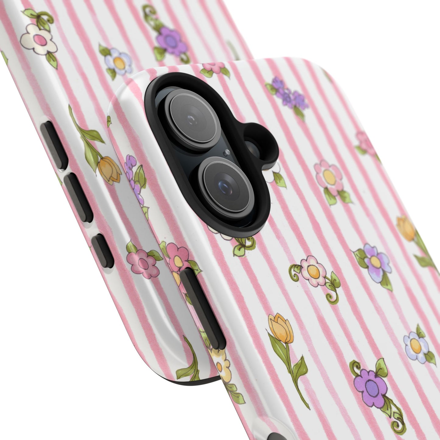 Pretty Posie Stripe Phone Case