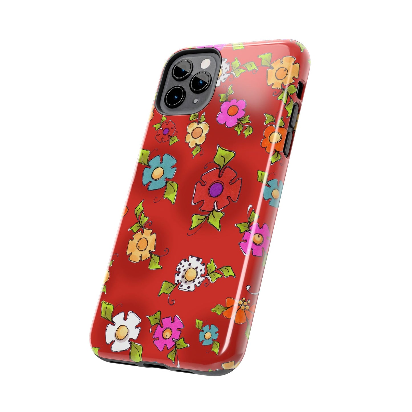 Happy Blooms Red Phone Case