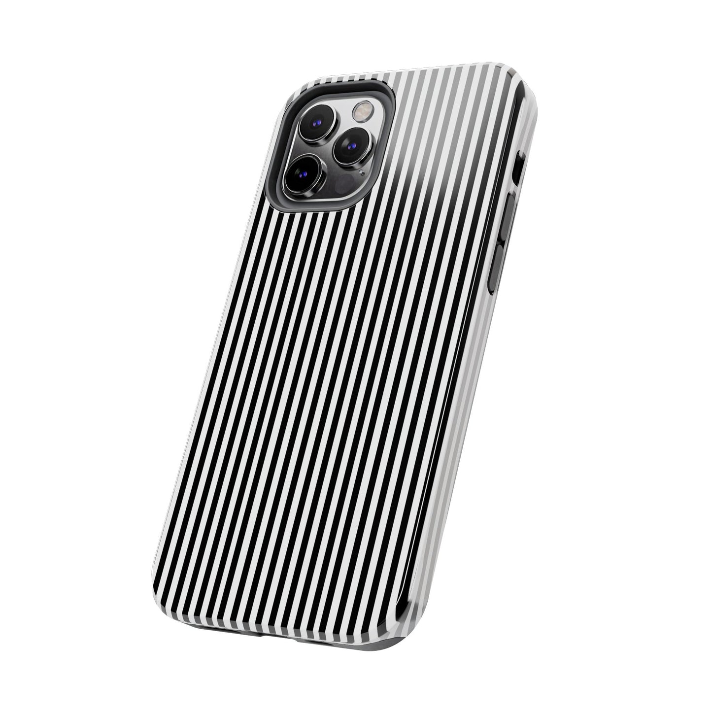 Stripe White / Black Phone Case