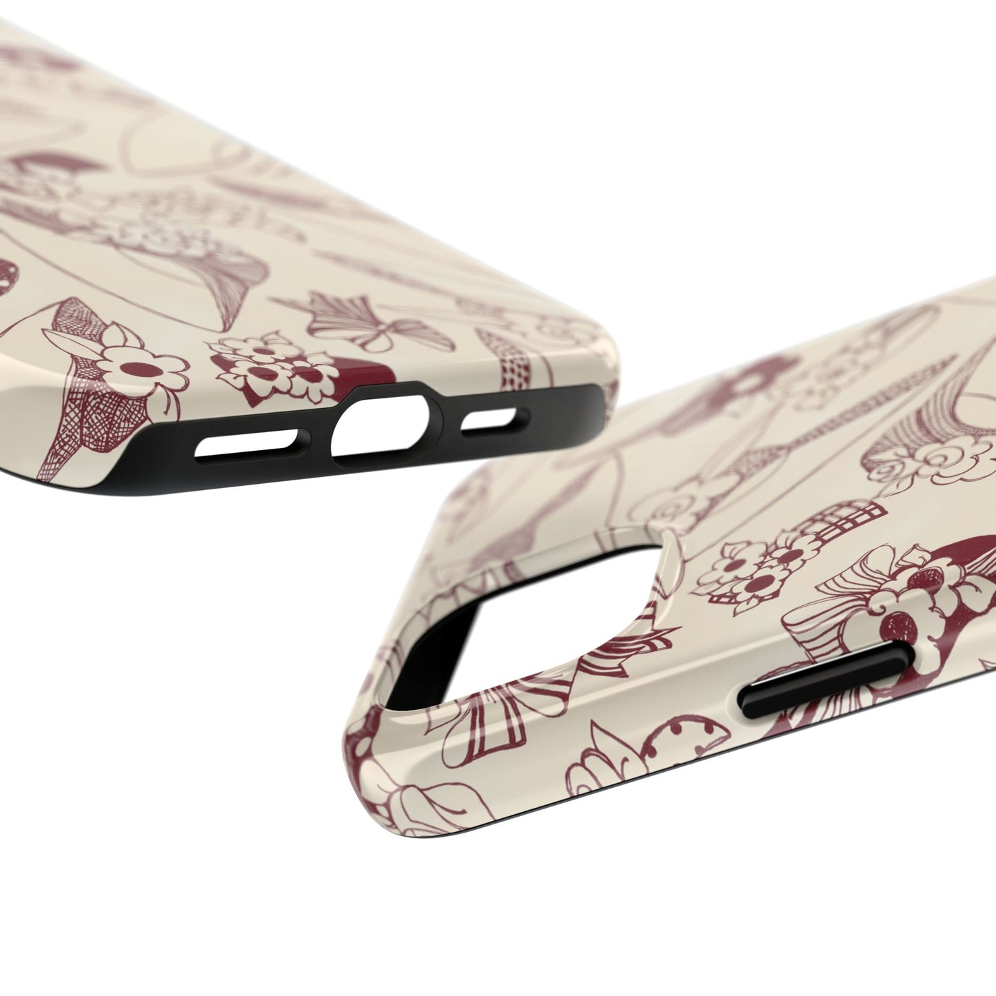 Millinery Ivory / Red Phone Case