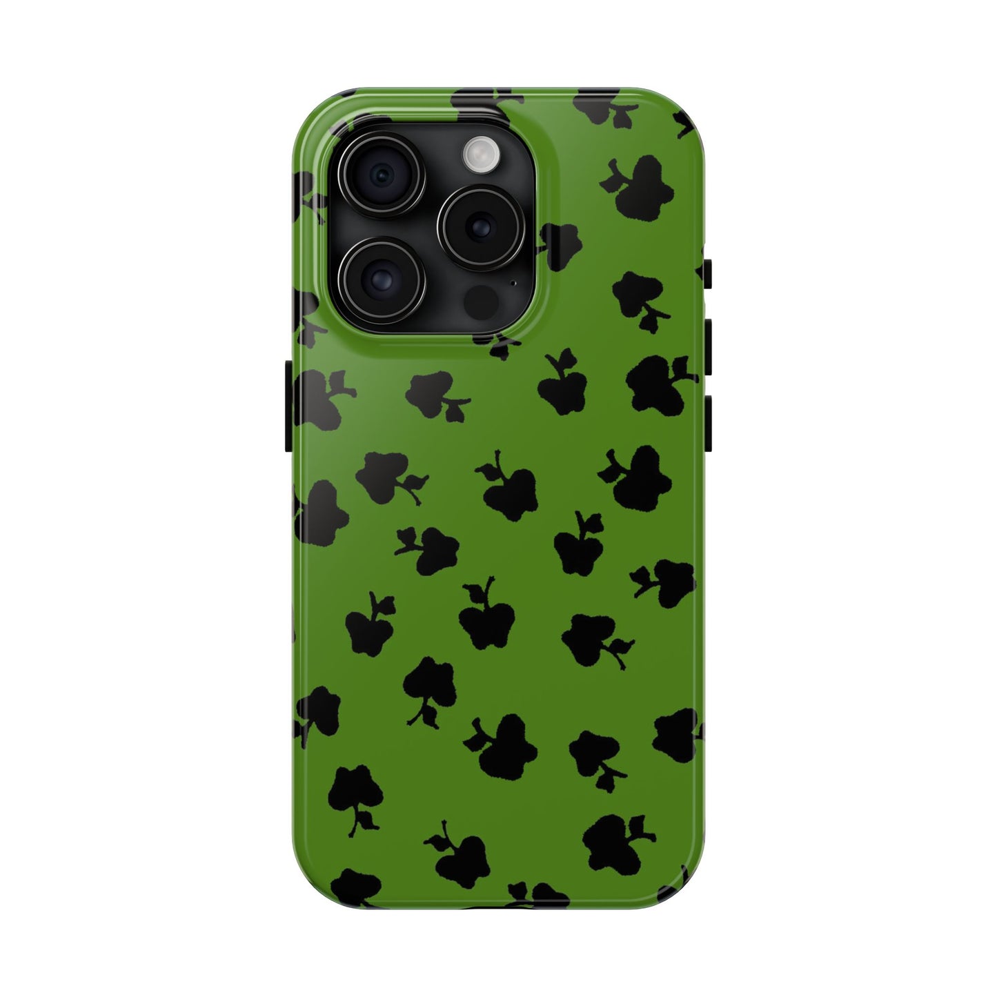 Happy Apples Green / Black Phone Case
