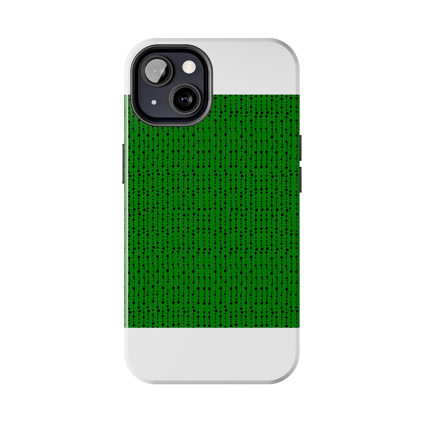 Beaded Curtain Green / Black Phone Case