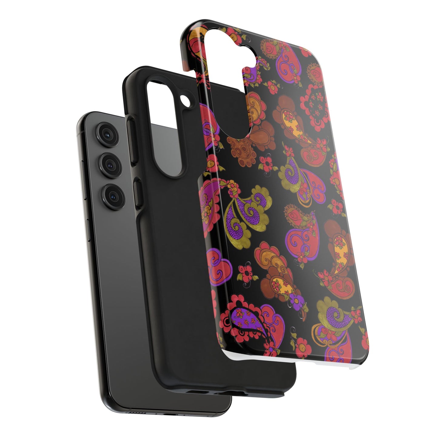 Posie Paisley Black Phone Case