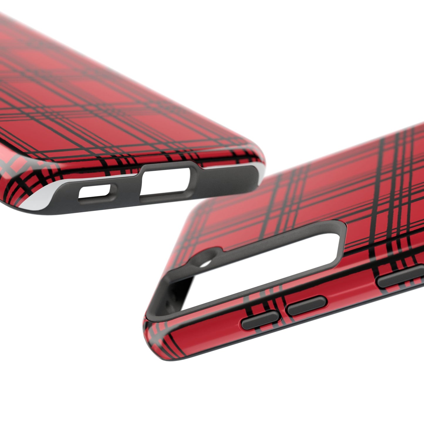Glad Plaid Red / Black Phone Case