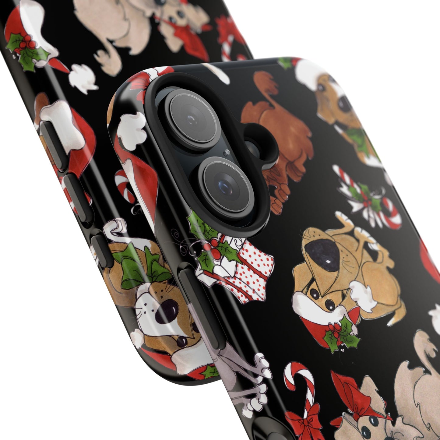 Doggie Toss Black Phone Case