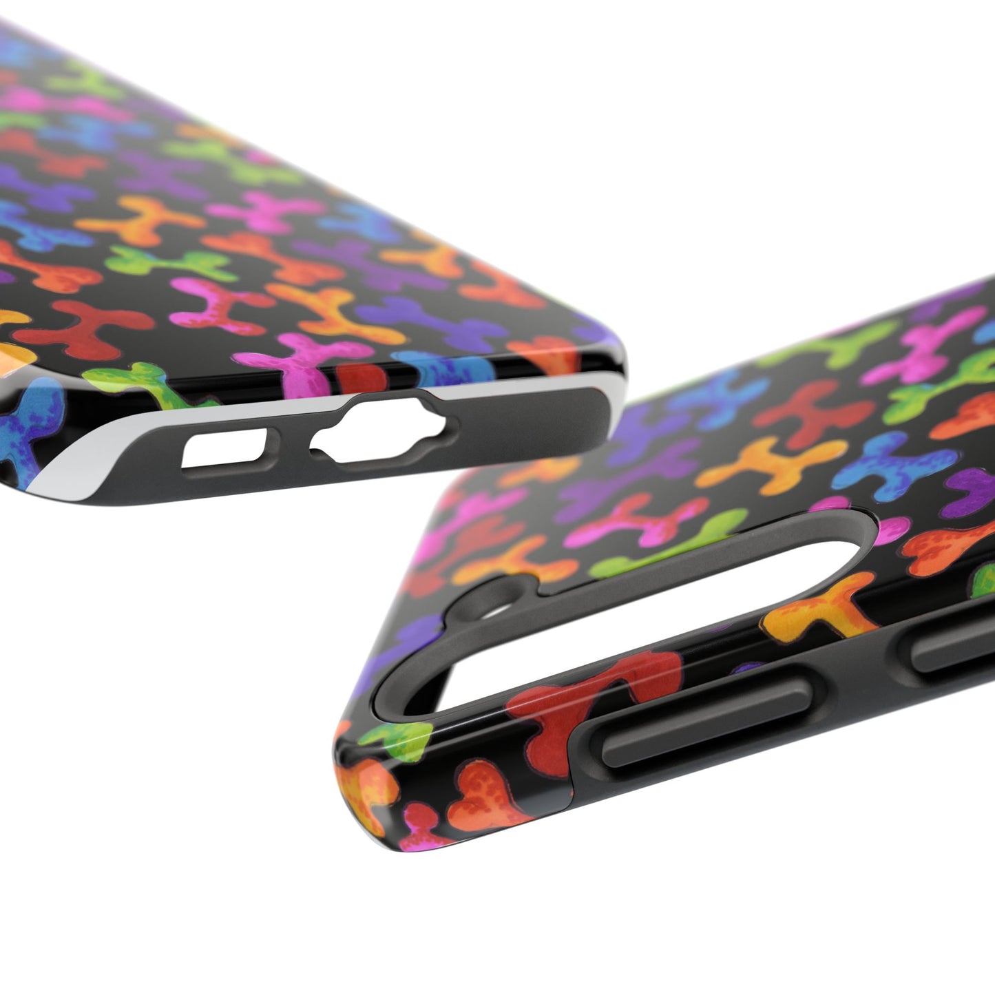 Fancy Bones Black / Multi Phone Case