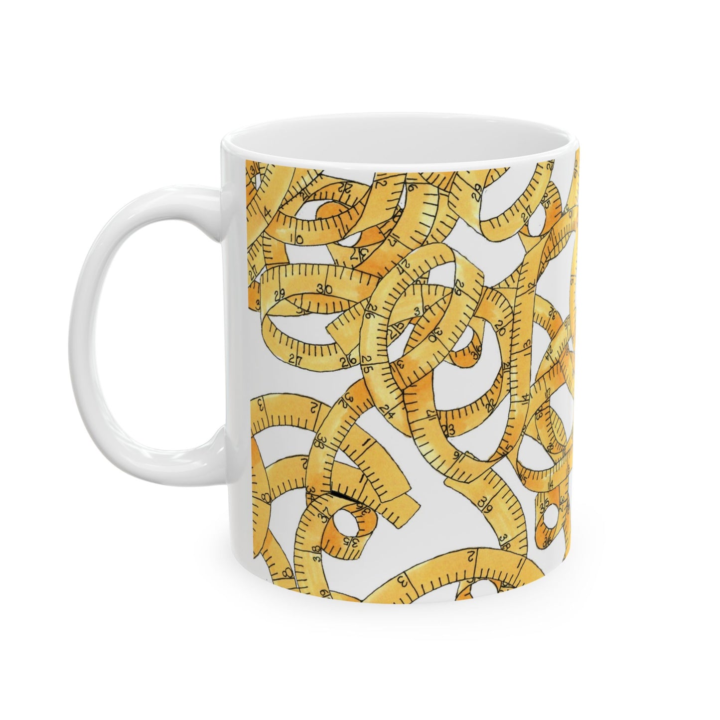 Tape Tangle White Cup