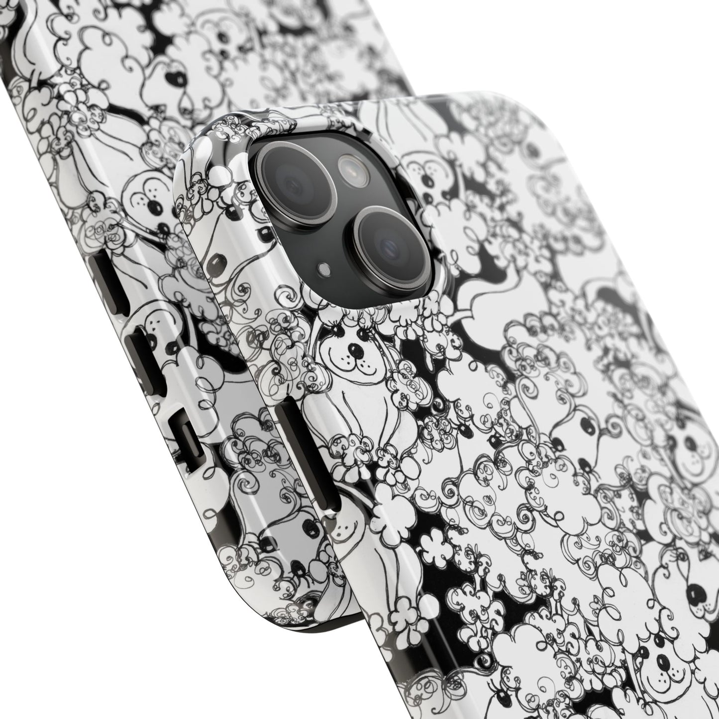 Poodle Party Black Phone Case