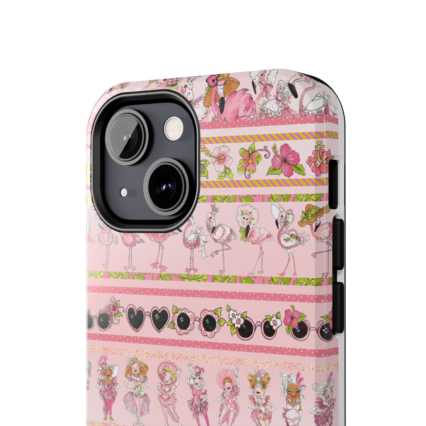 Flam Borders Pink Phone Case