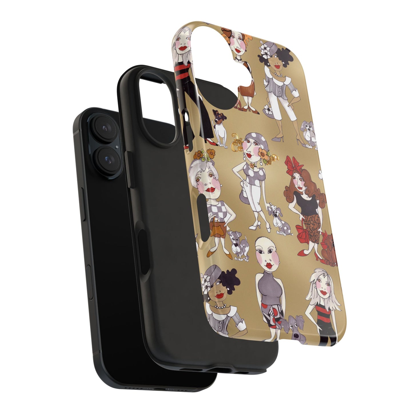 Dog Ladies Tan Phone Case