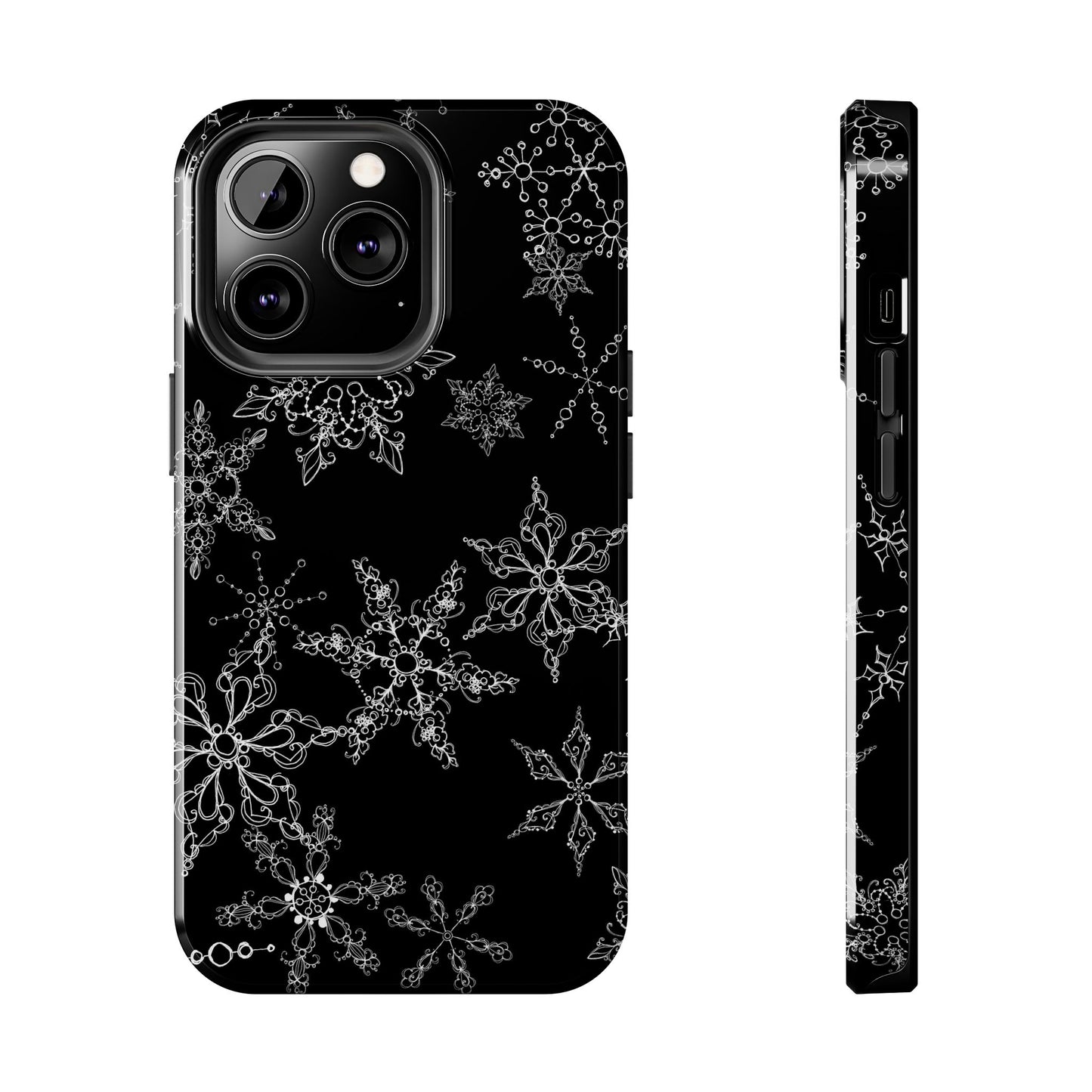 Random Flakes Black Phone Case