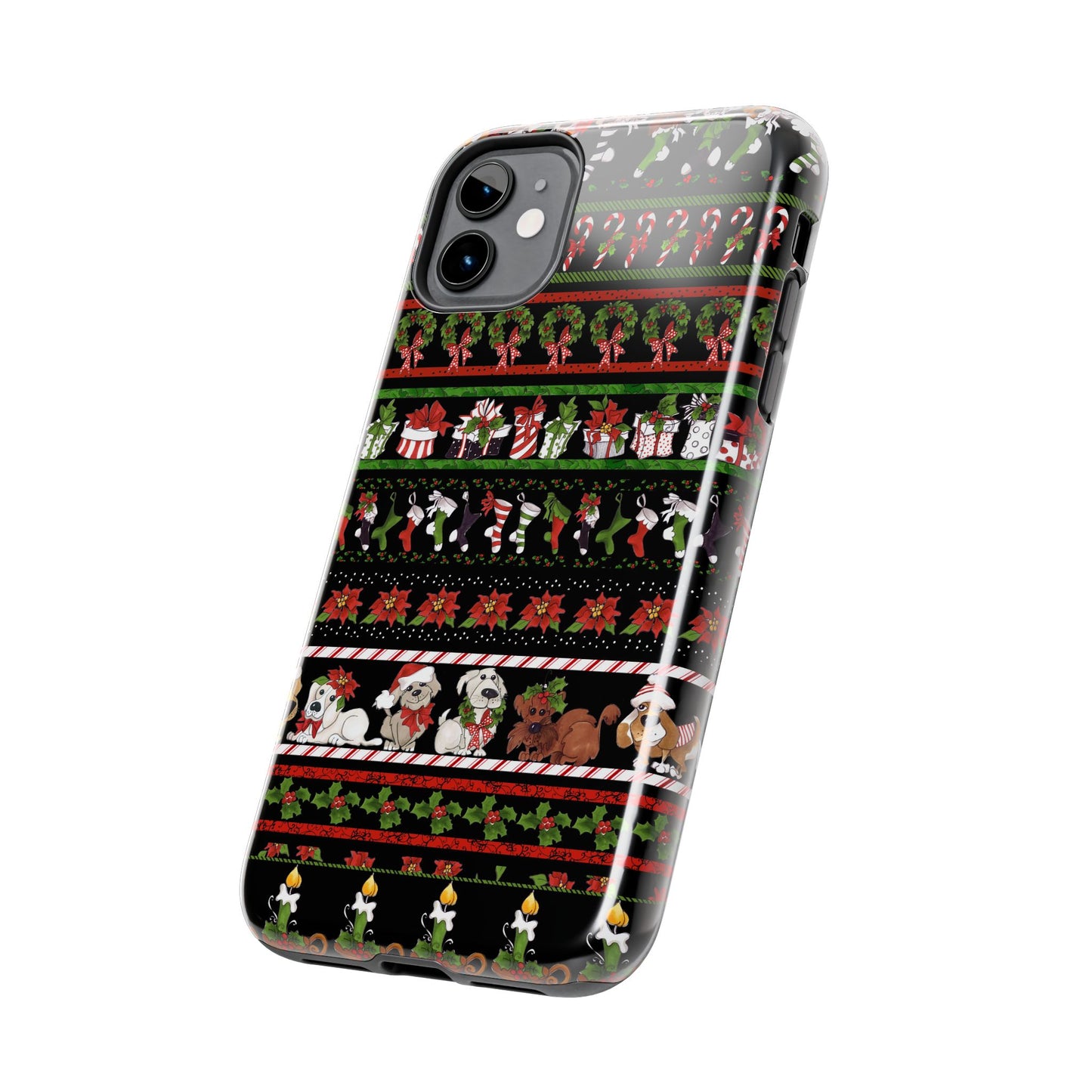 Holiday Borders Black Phone Case