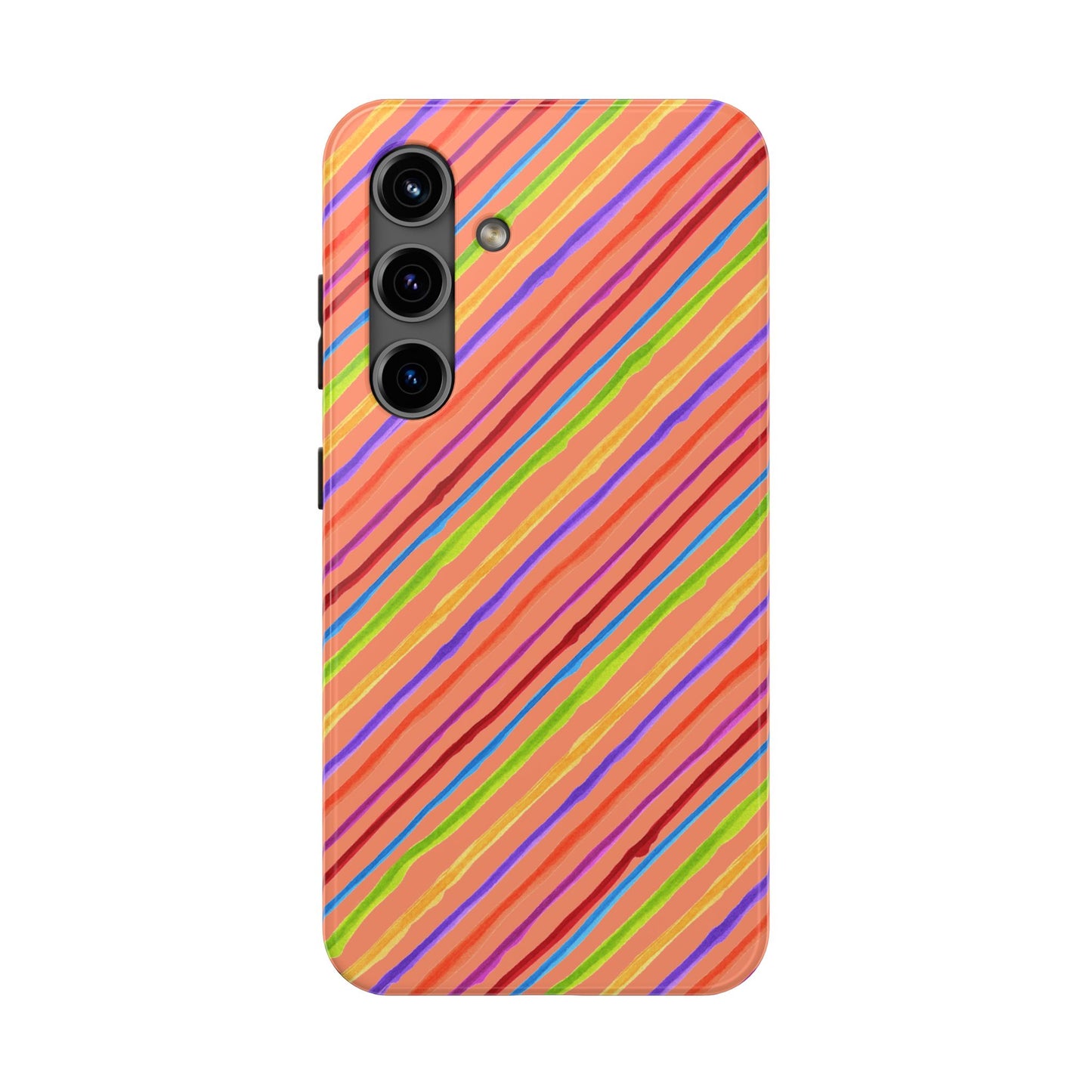 Calico Stripe Orange Phone Case