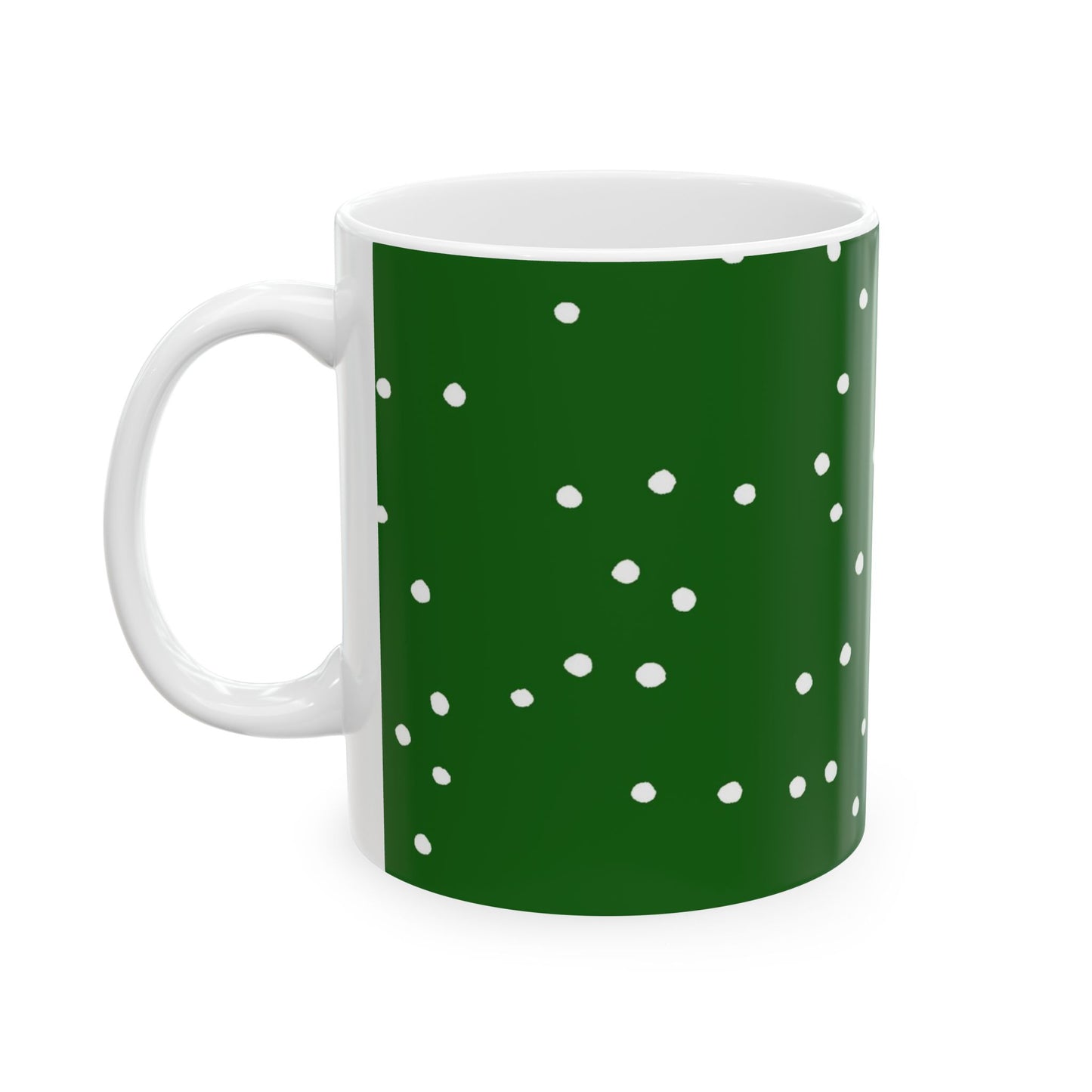 Dinky Dots Dark Green / White Cup