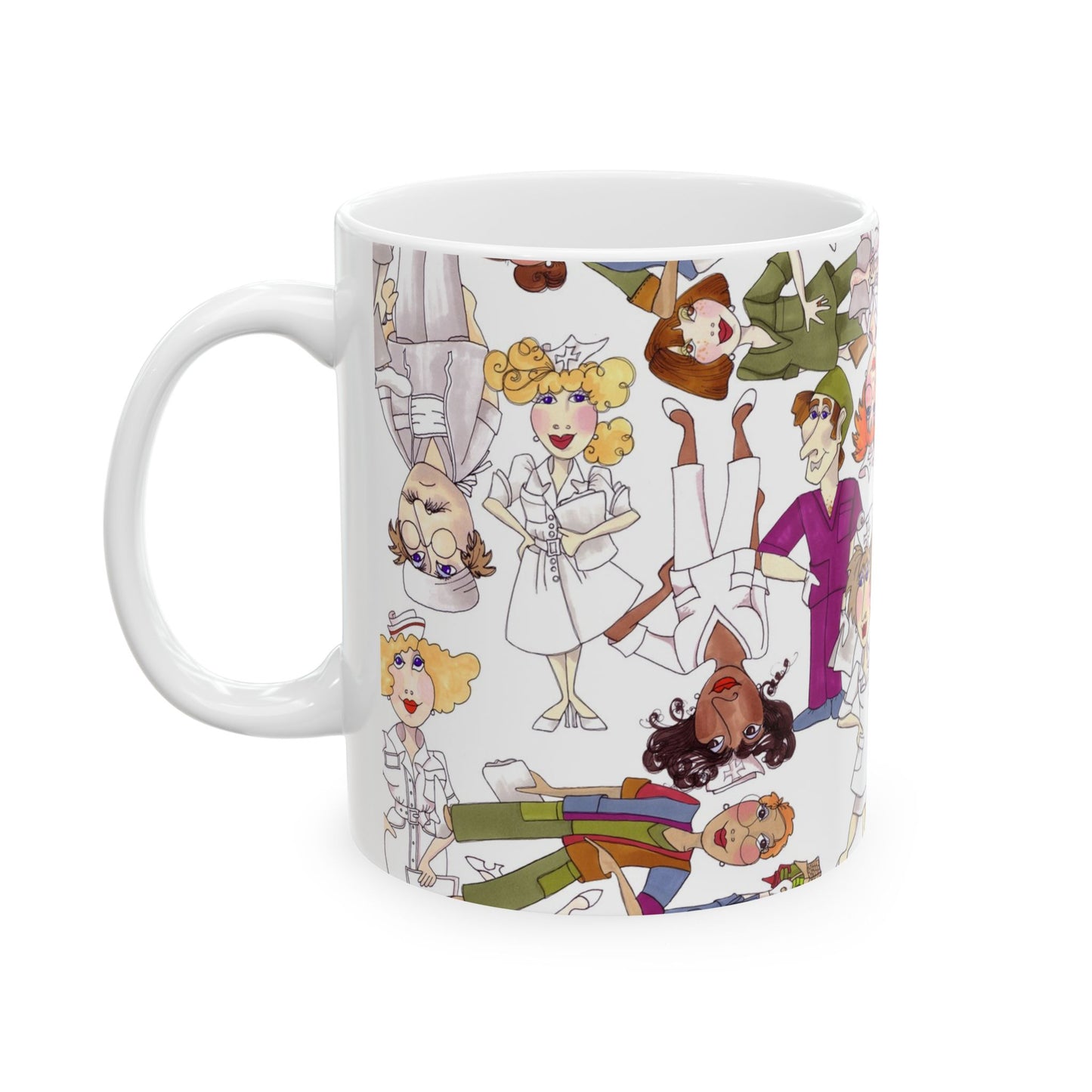 Diverse Nurse White Cup