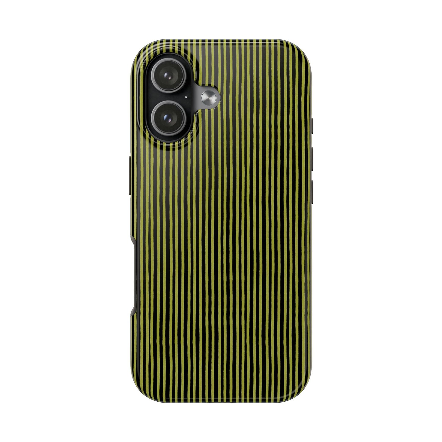 Happy Stripe Green / Black Phone Case