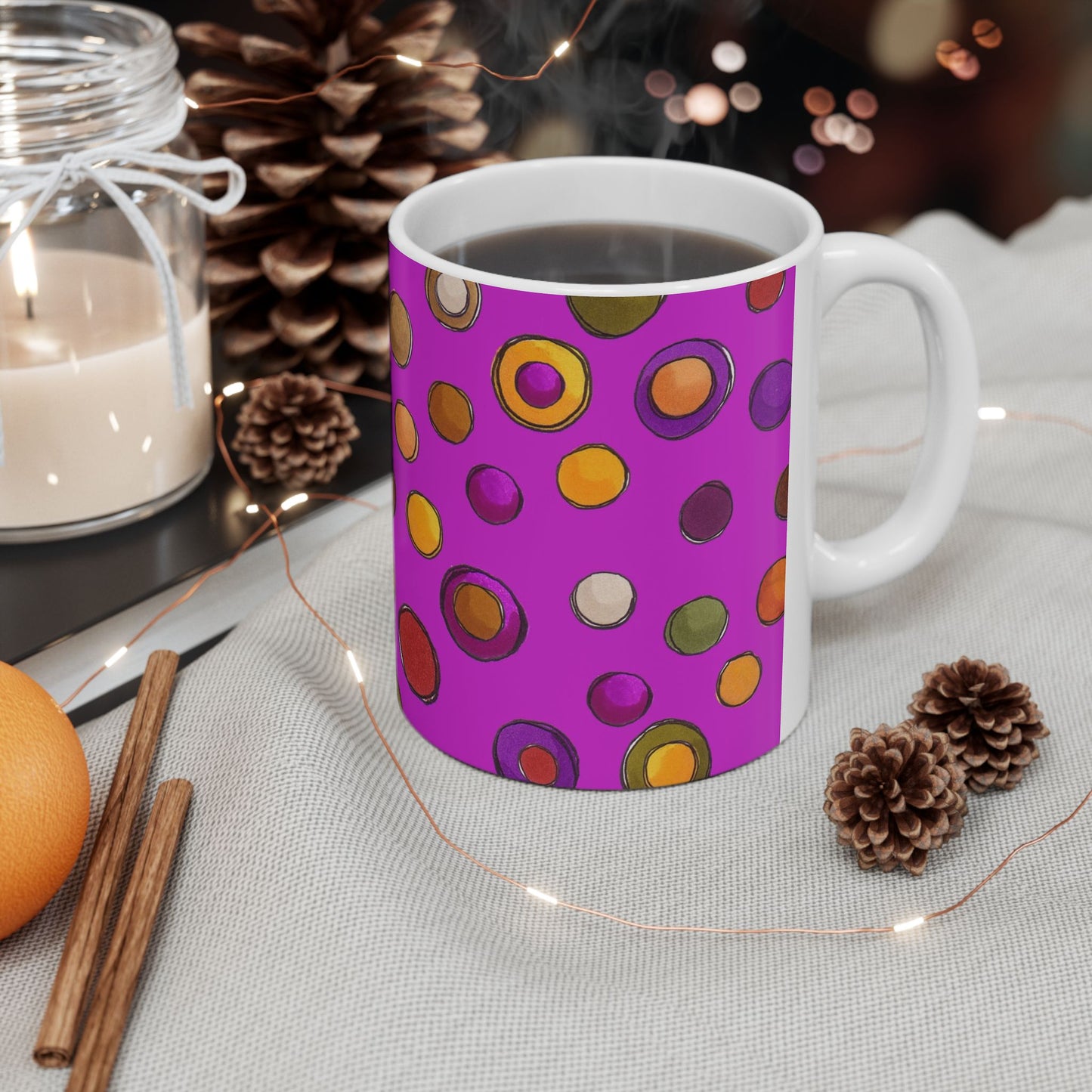 Double Dots Fuchsia Cup