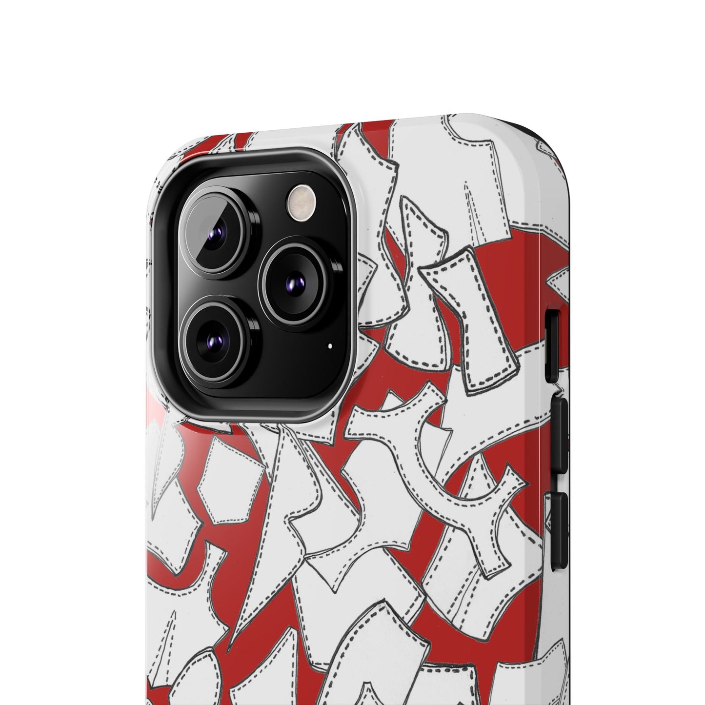Pattern Pieces Red Phone Case