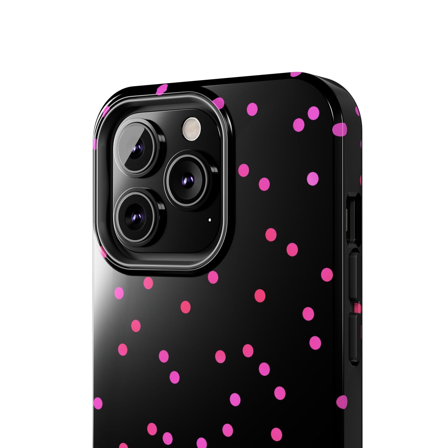 Space Dots Black / Cerise Phone Case