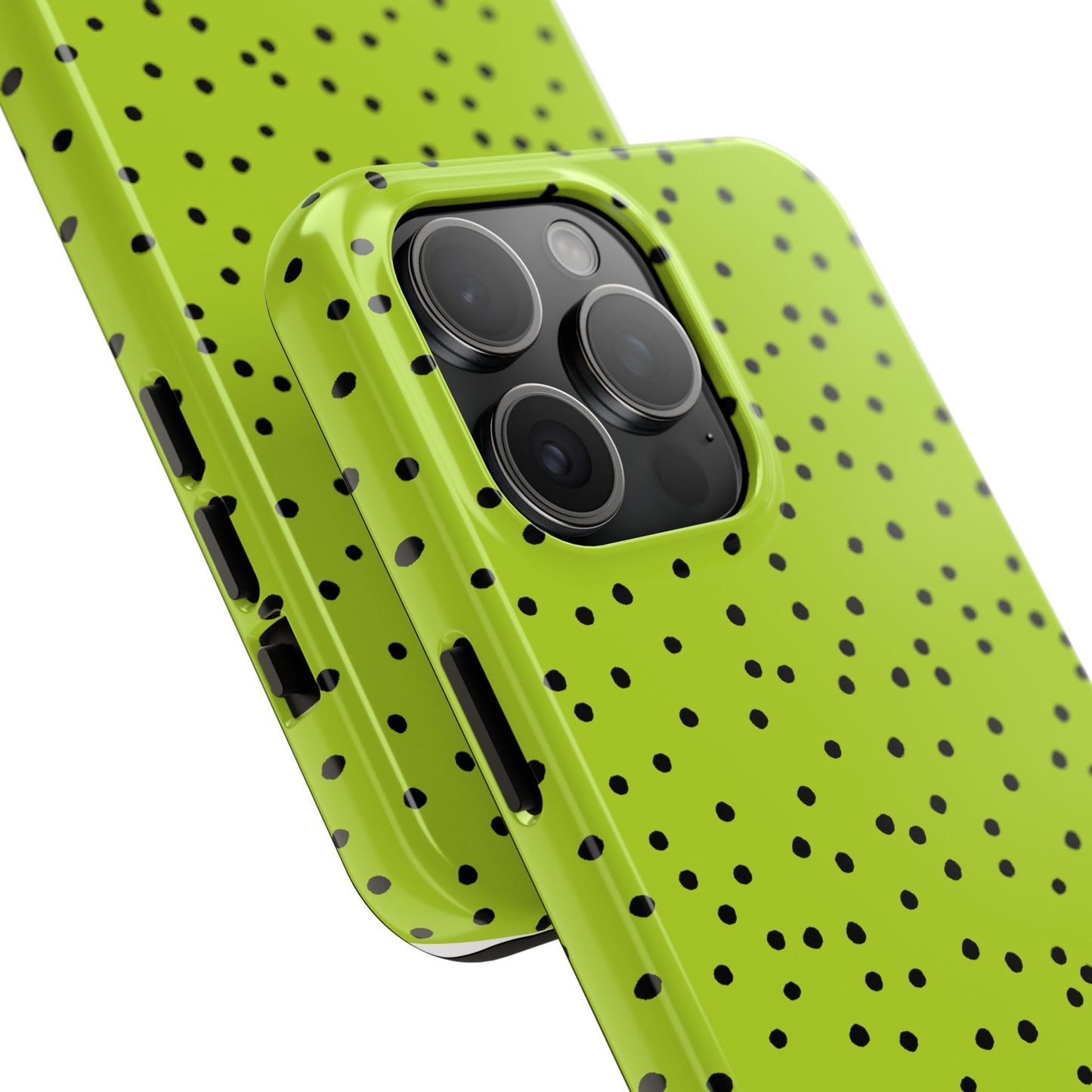 Dinky Dots Lime / Black Phone Case