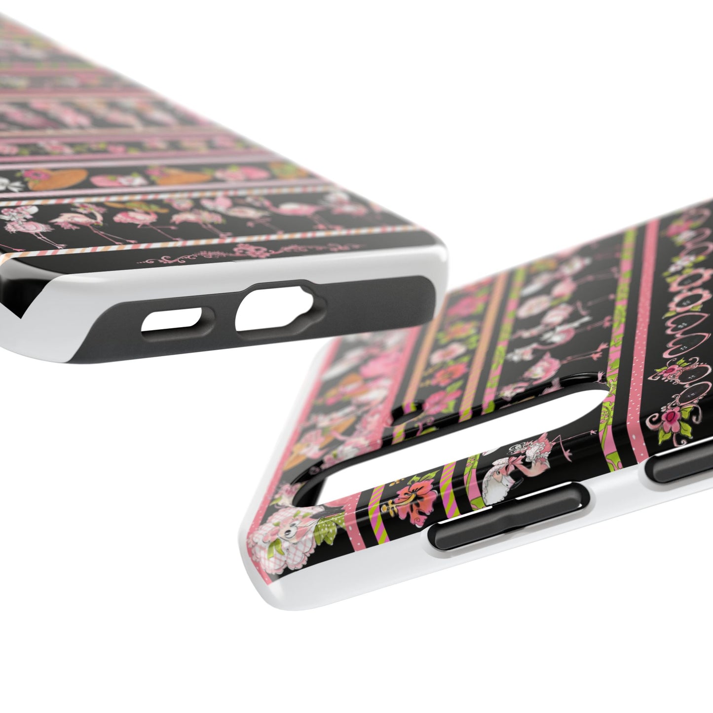 Flam Borders Black Phone Case