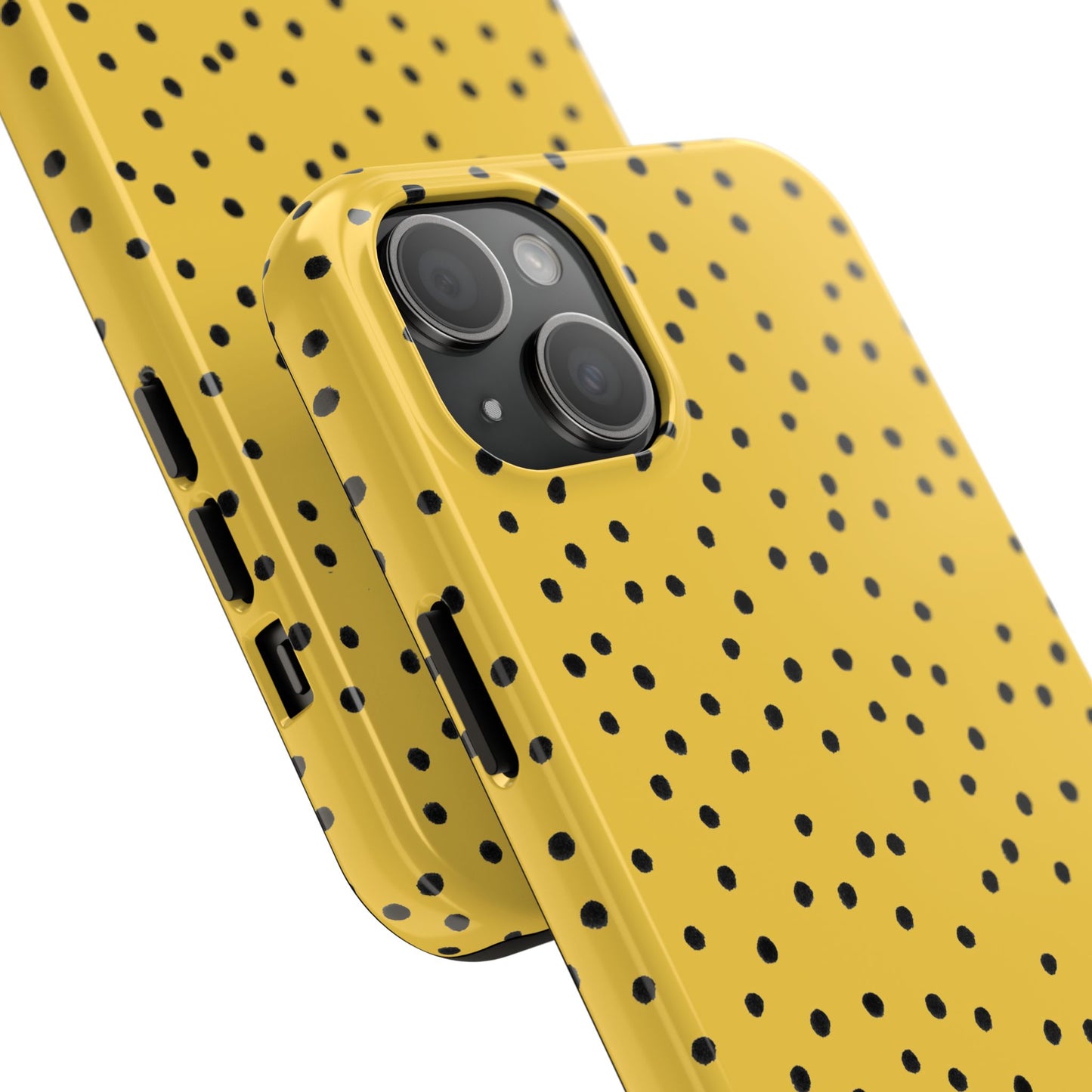 Dinky Dots Yellow / Black Phone Case