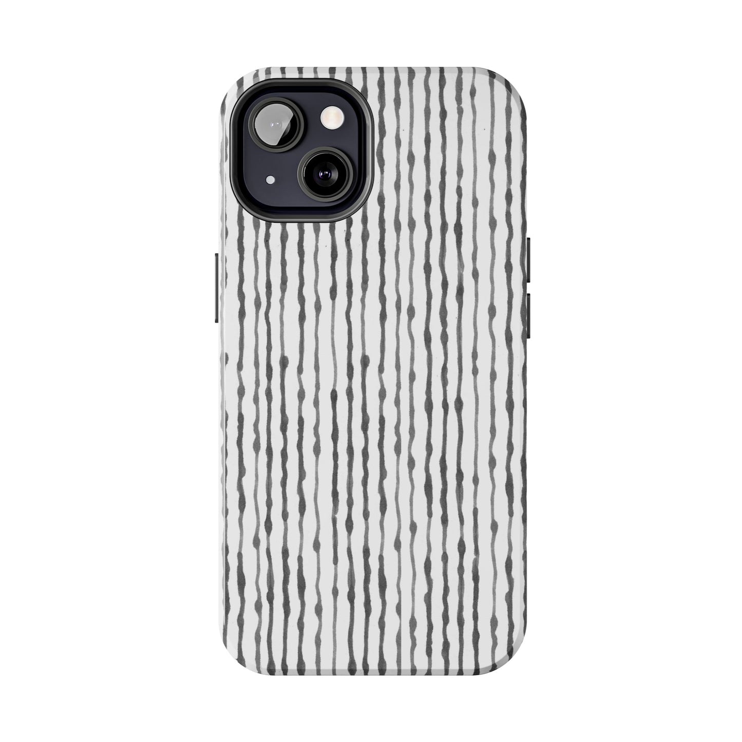 Faux Seersucker White / Charcoal Phone Case