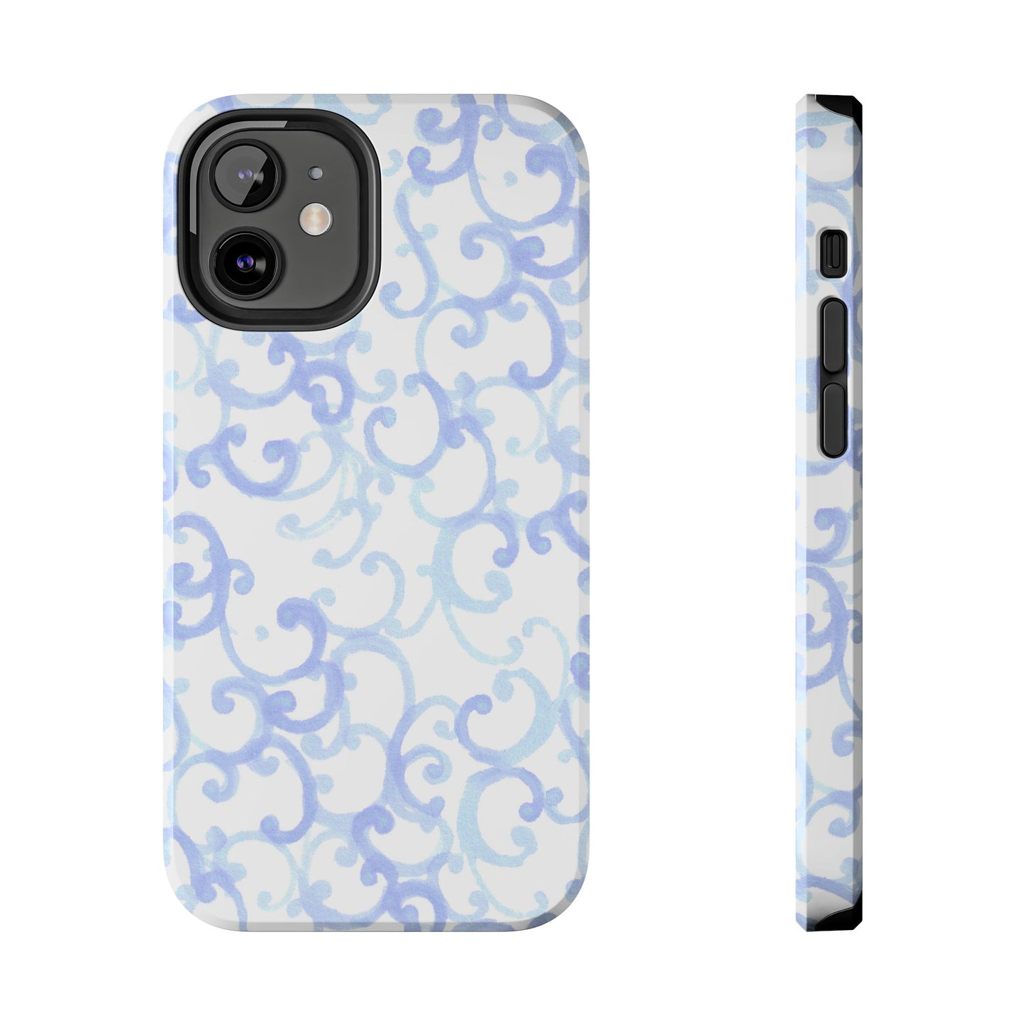 Scrollie White / Blue Phone Case
