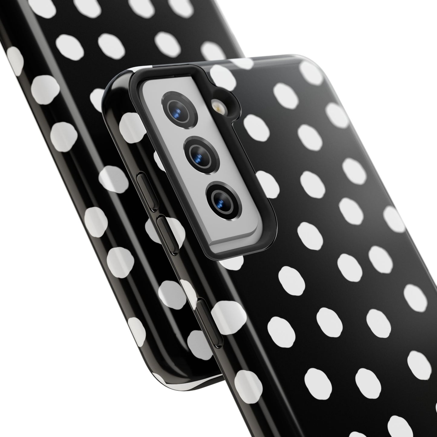Jumbo Dots Black / White Phone Case