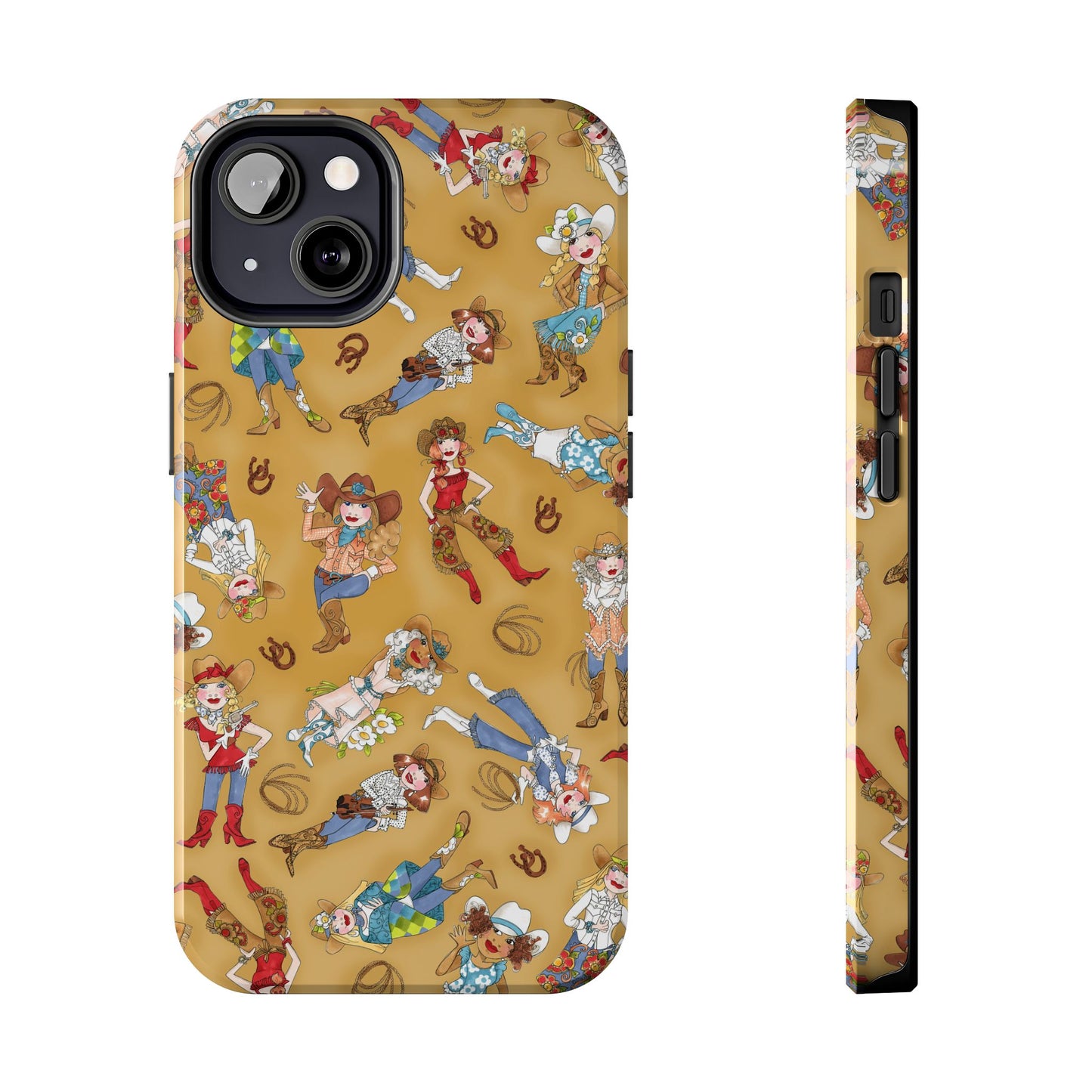 Tossed Cowgirls Tan Phone Case
