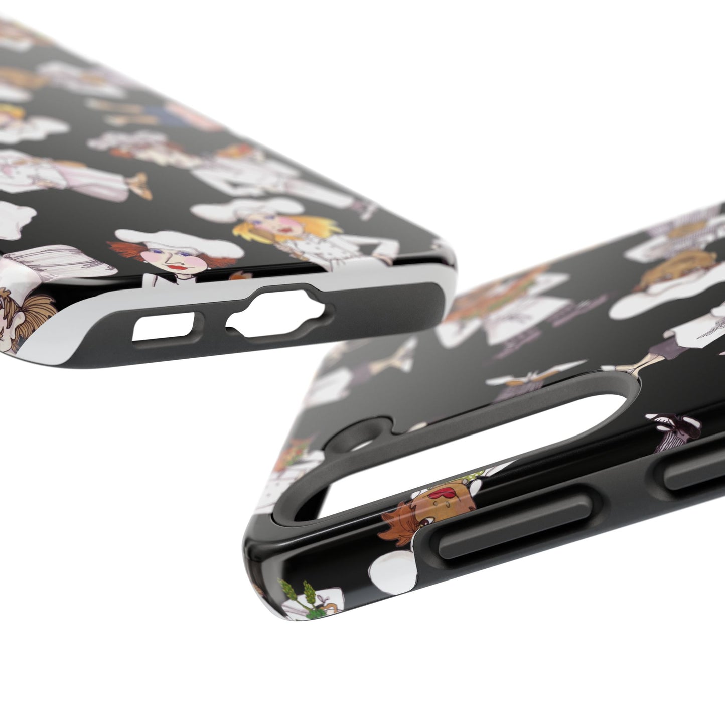Tossed Chefs Black Phone Case