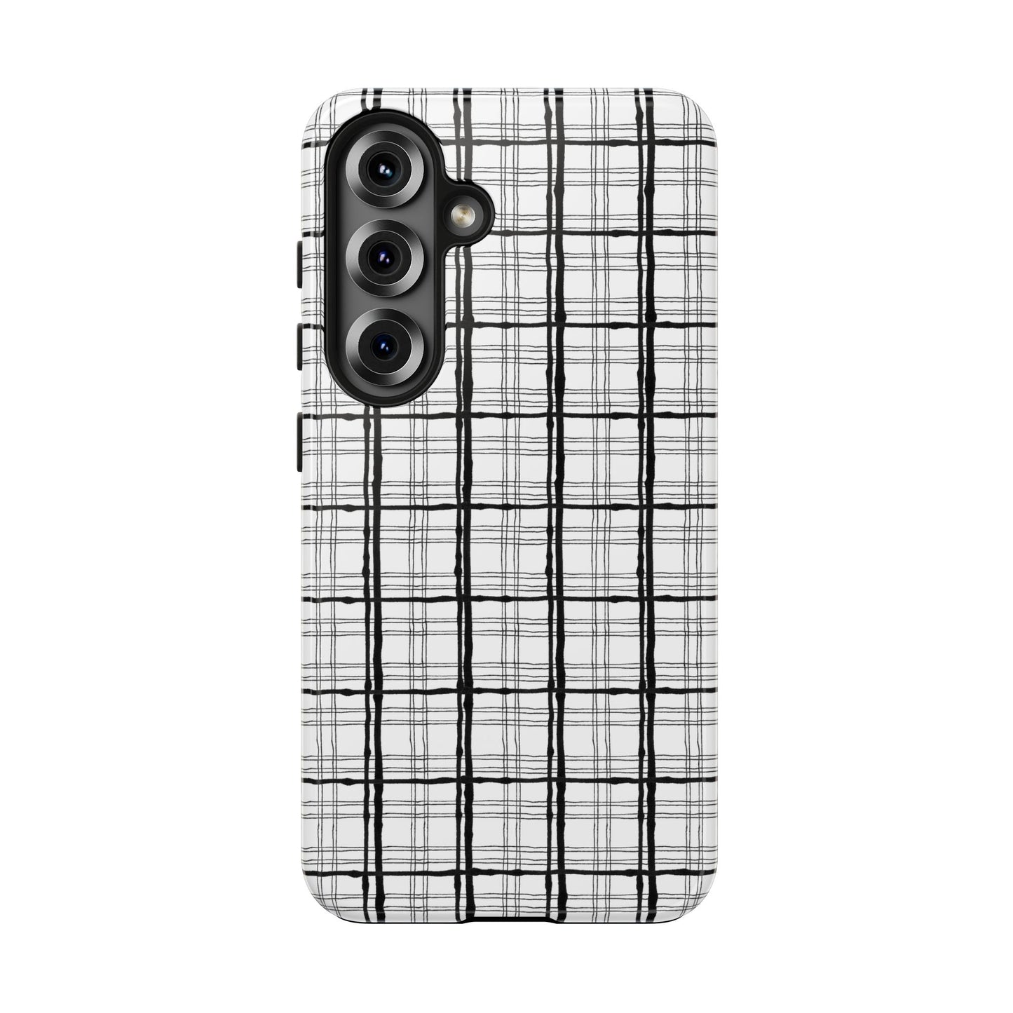 Sophistiplaid White / Black Phone Case