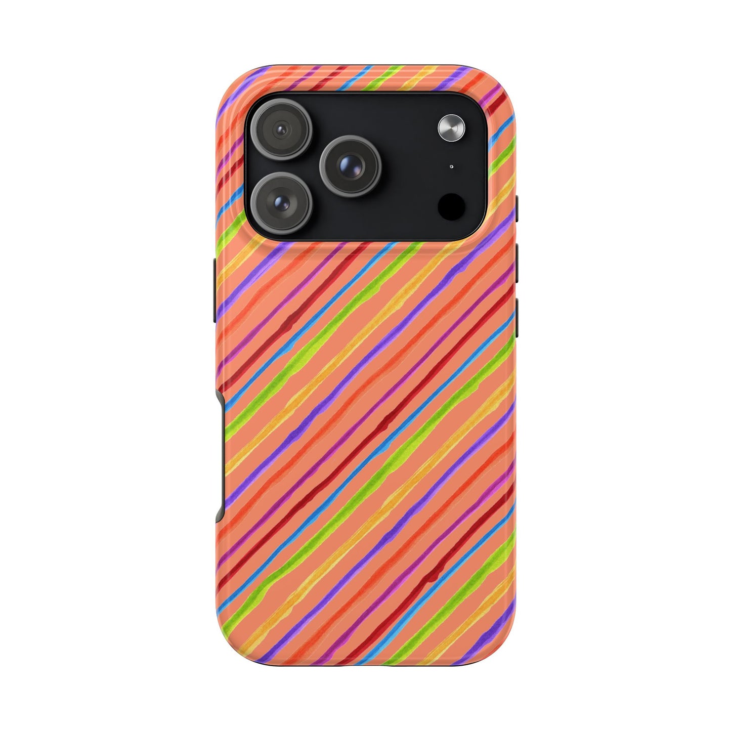 Calico Stripe Orange Phone Case