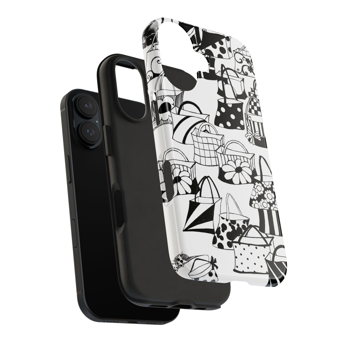 Totes White / Black Phone Case