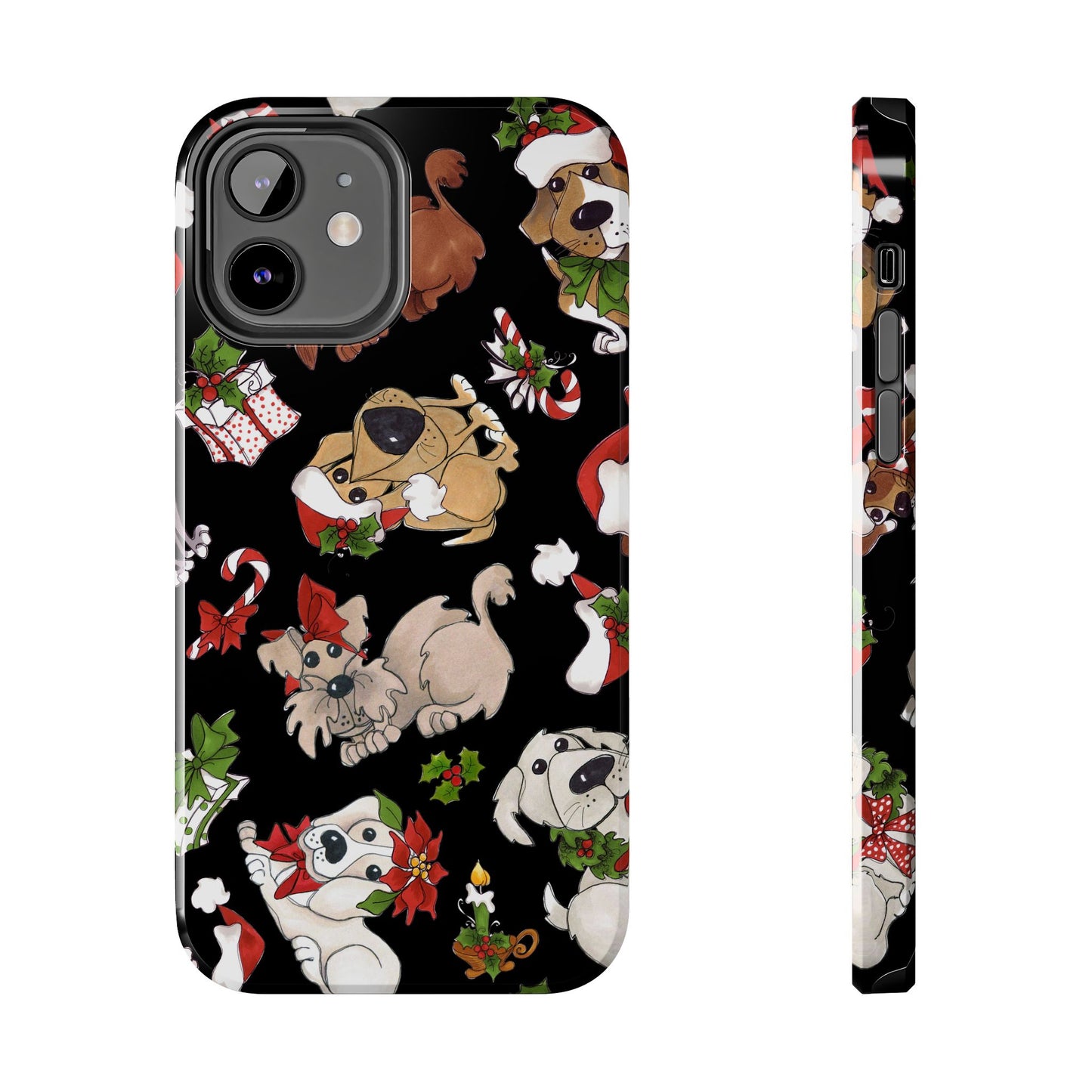 Doggie Toss Black Phone Case