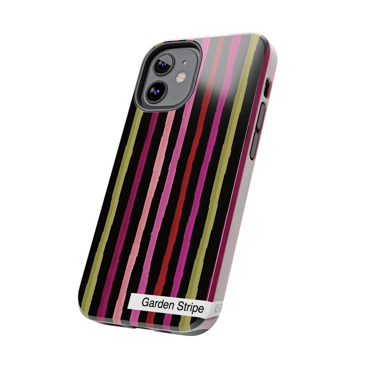 Garden Stripe Black Phone Case