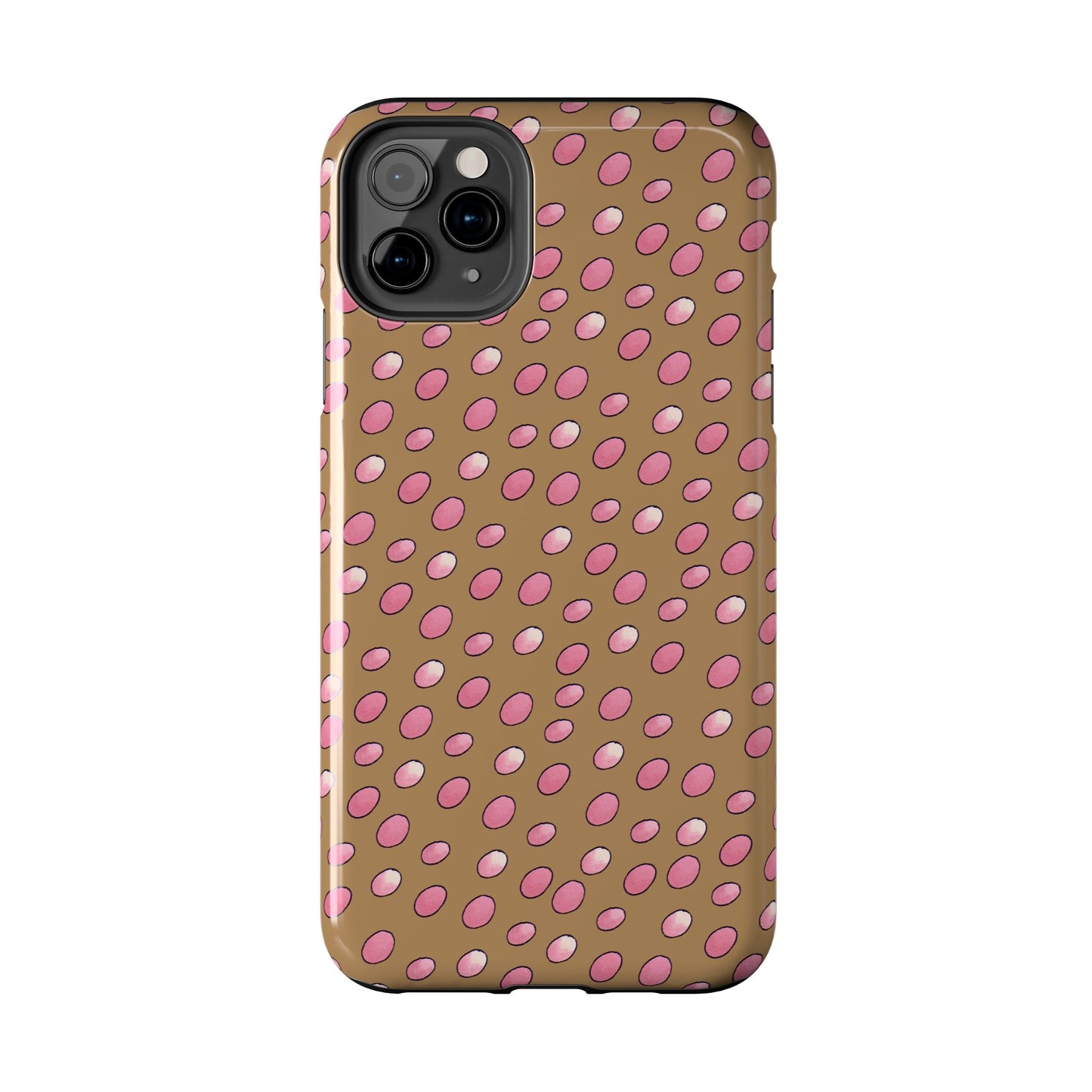 Egg Dots Chocolate / Pink Phone Case