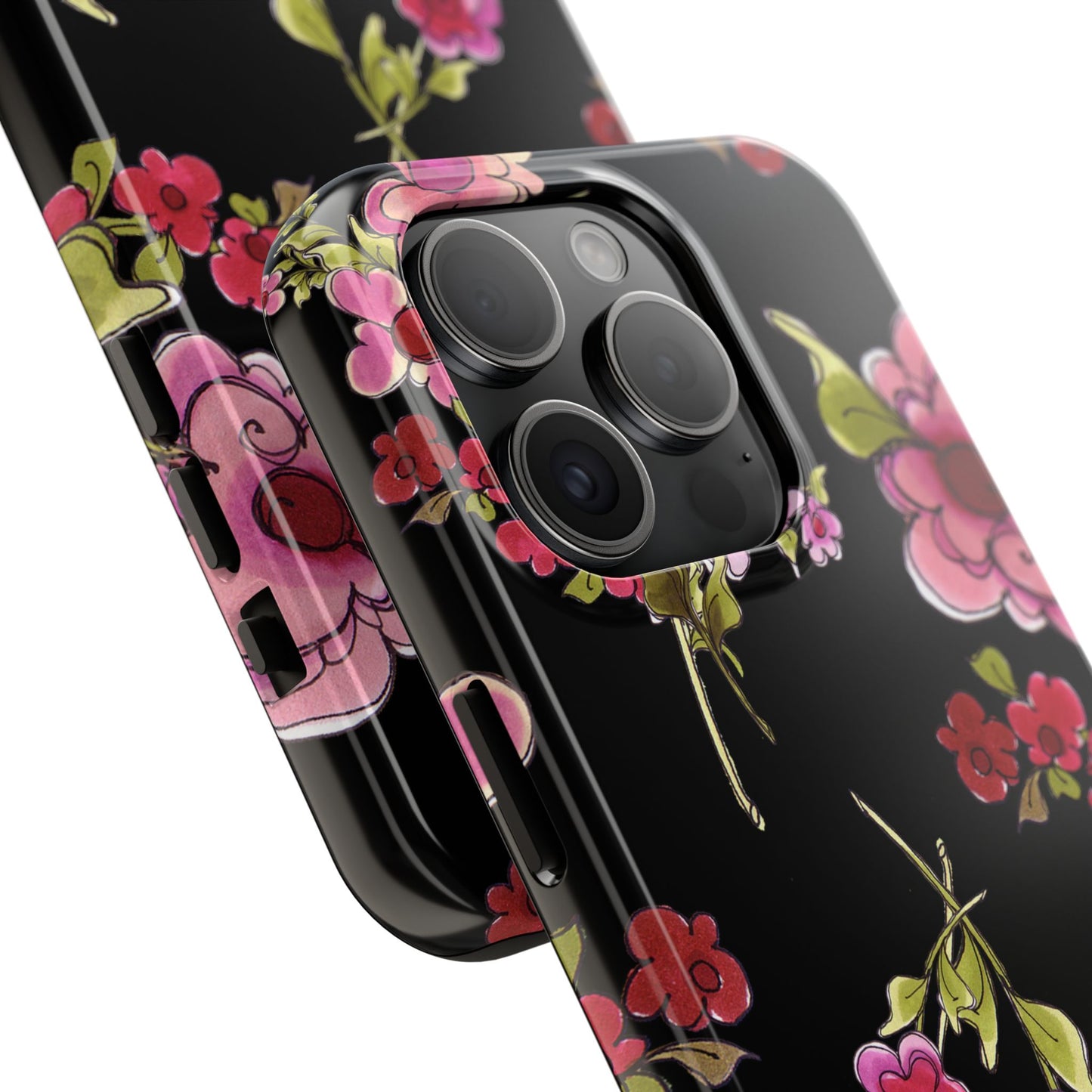 Jumbo Floral Black Phone Case