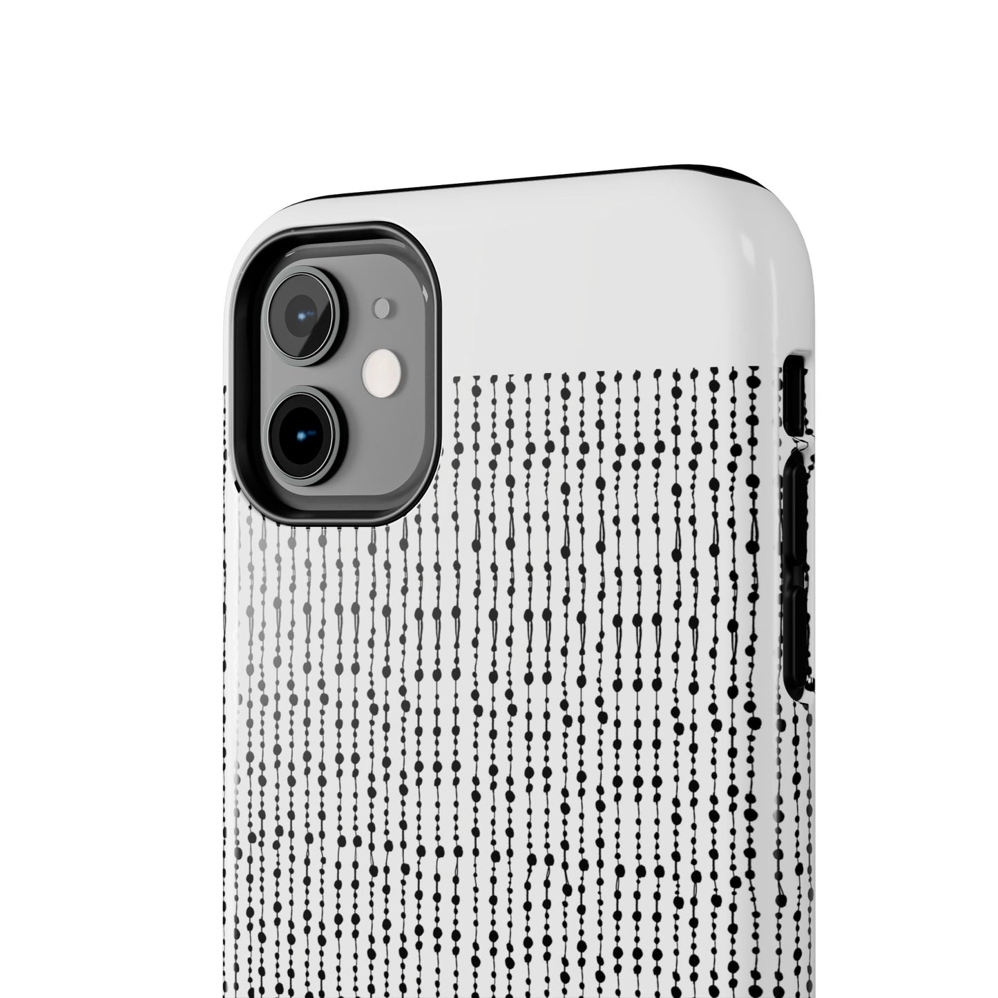 Beaded Curtain White / Black Phone Case