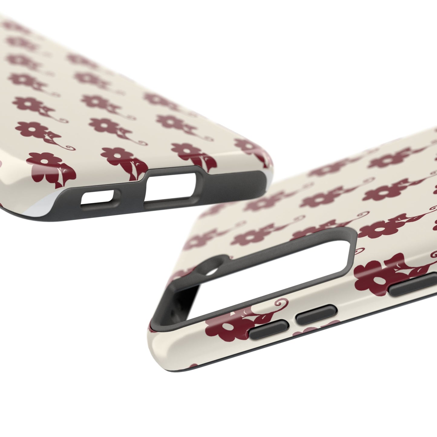 Flowers Ivory / Red Phone Case