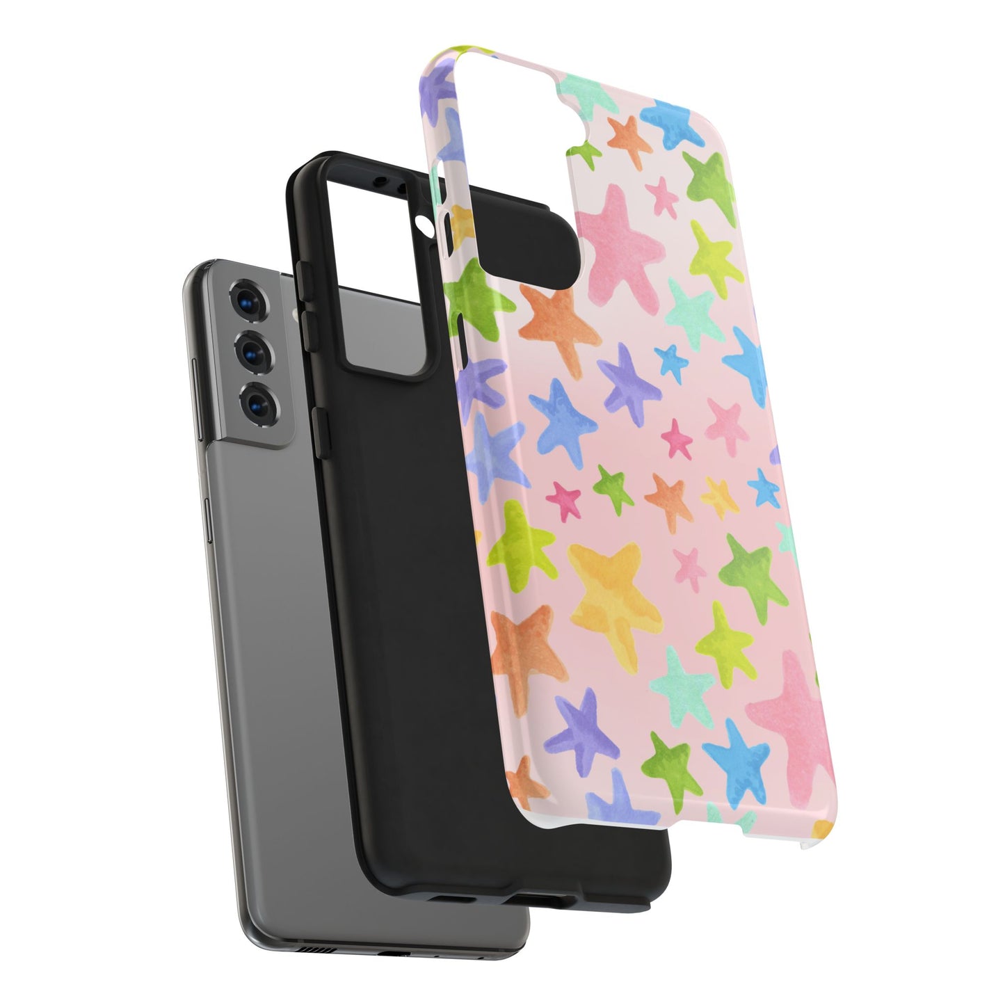 Happy Stars Pink Phone Case
