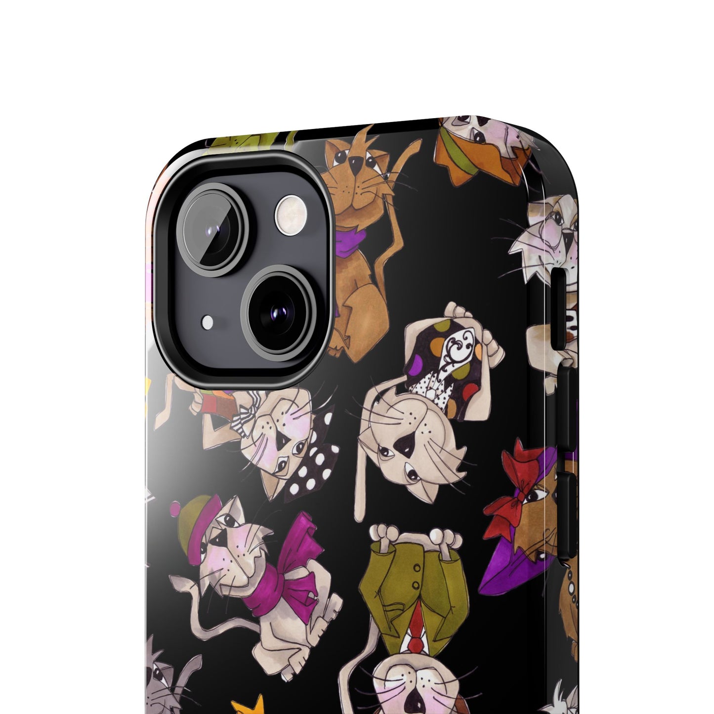 Spice Cats Tossed Black Phone Case