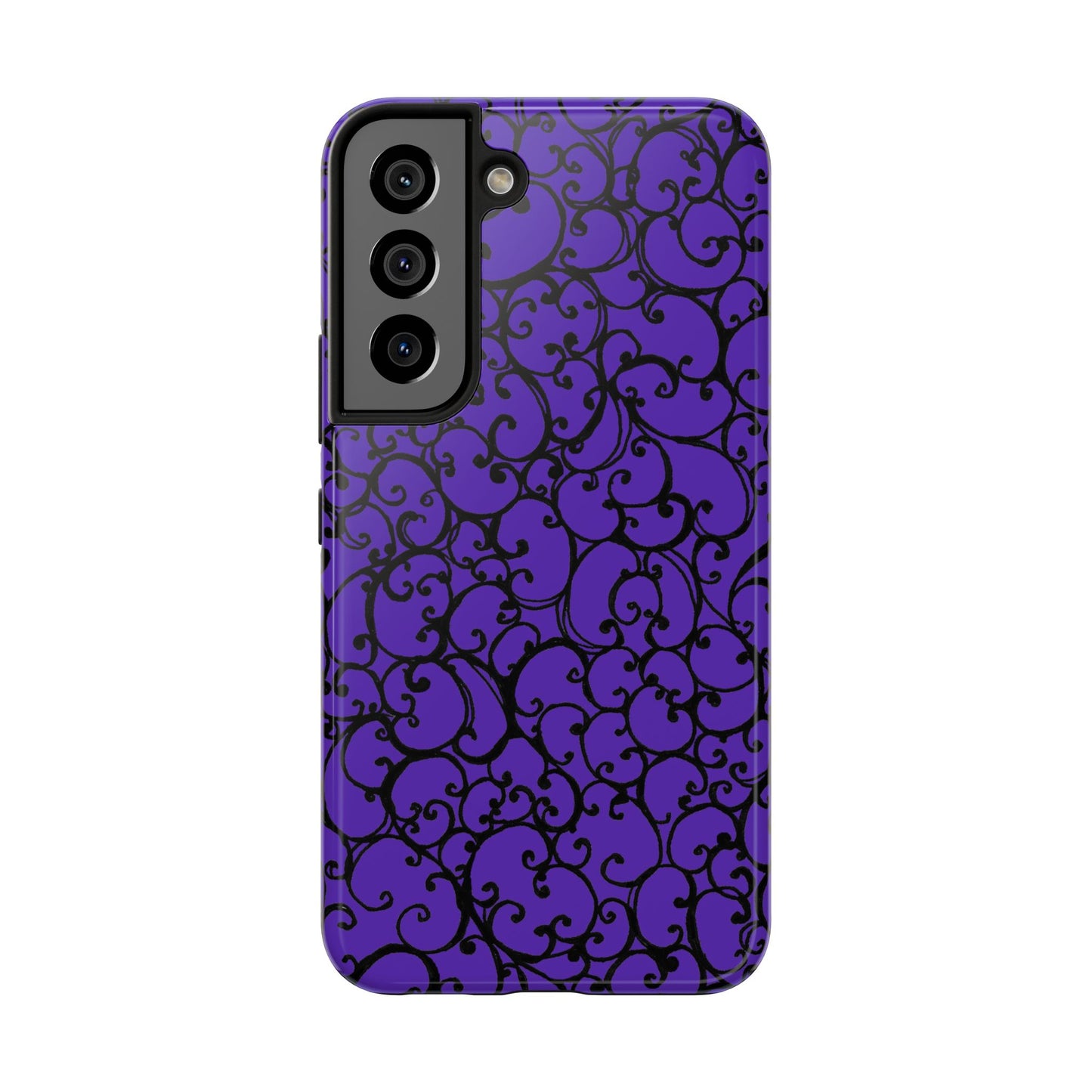 Scrollie Blue / Black Phone Case