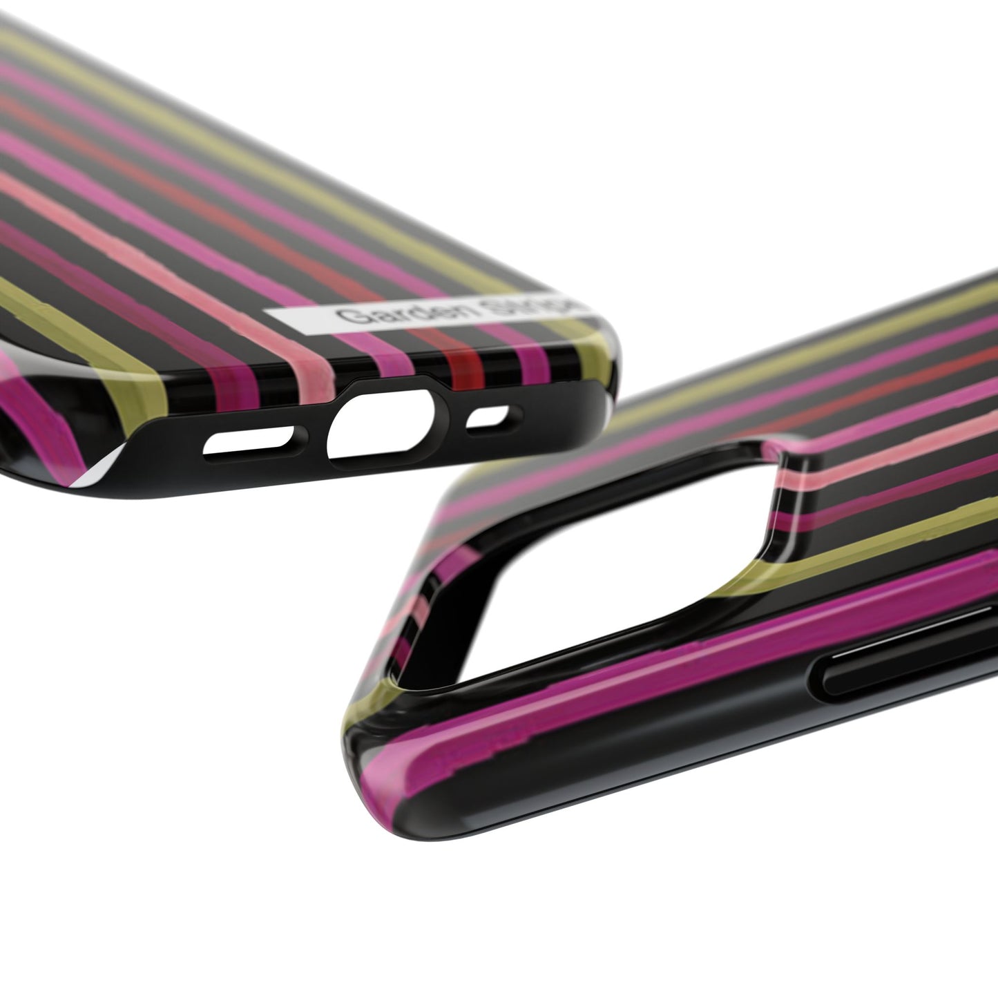 Garden Stripe Black Phone Case