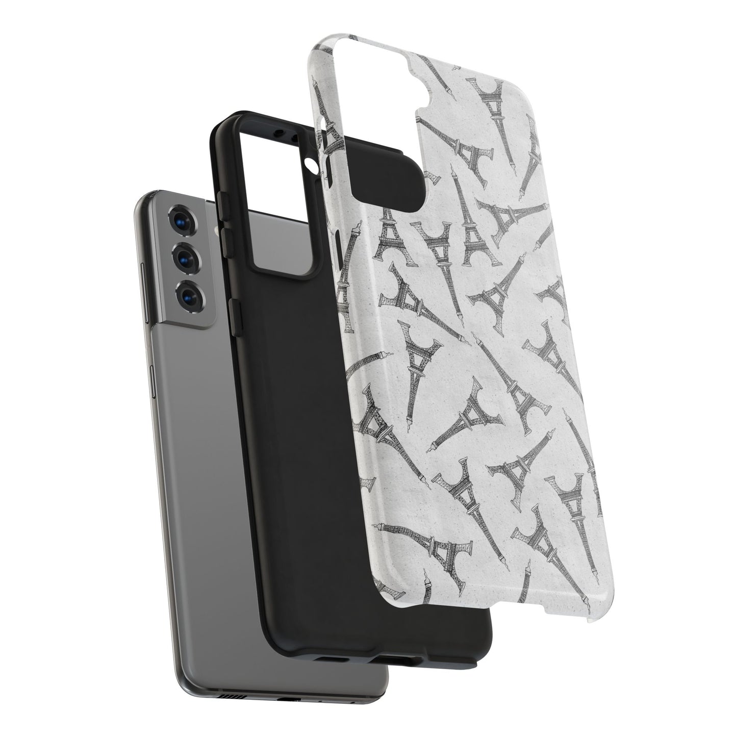 Eifelesque Silver Phone Case