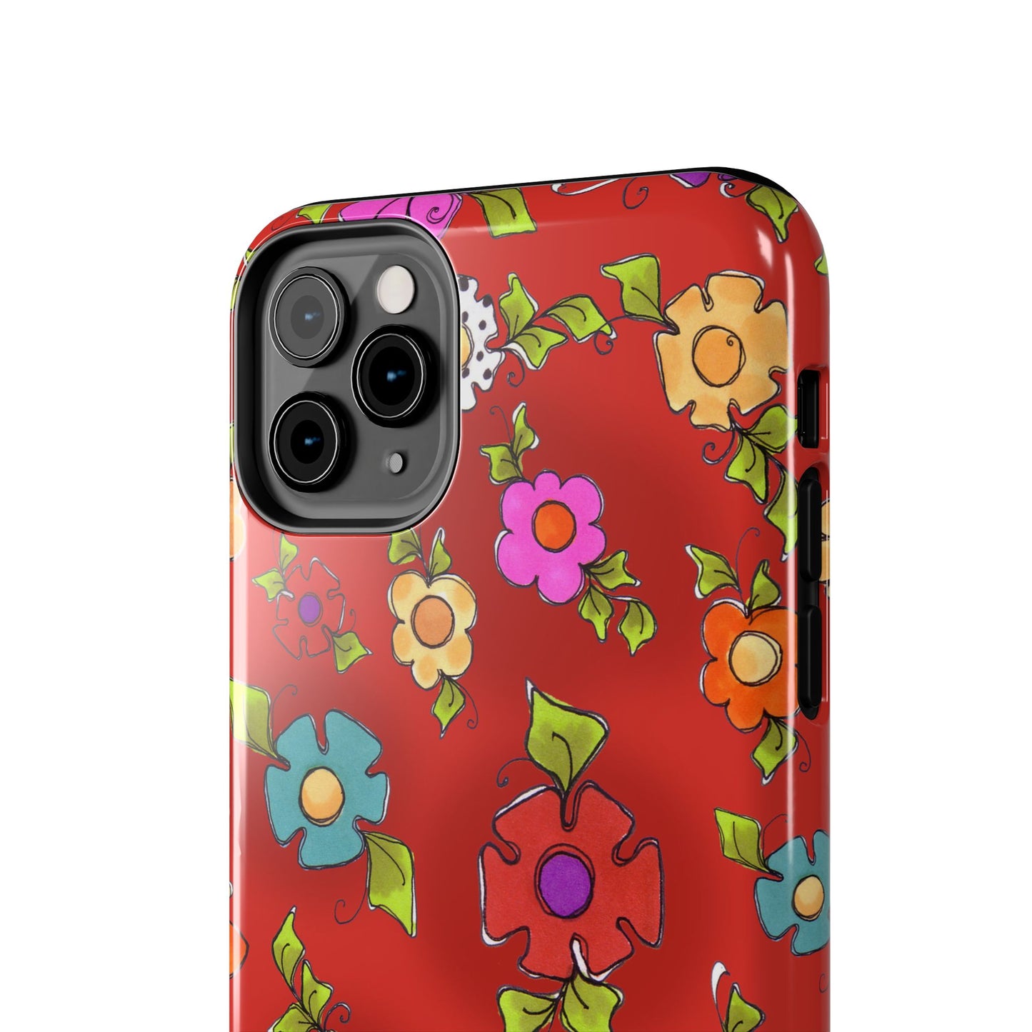 Happy Blooms Red Phone Case
