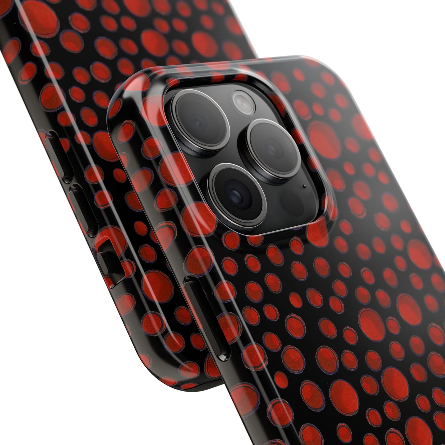 Dot Assortment Black / Red Phone Case