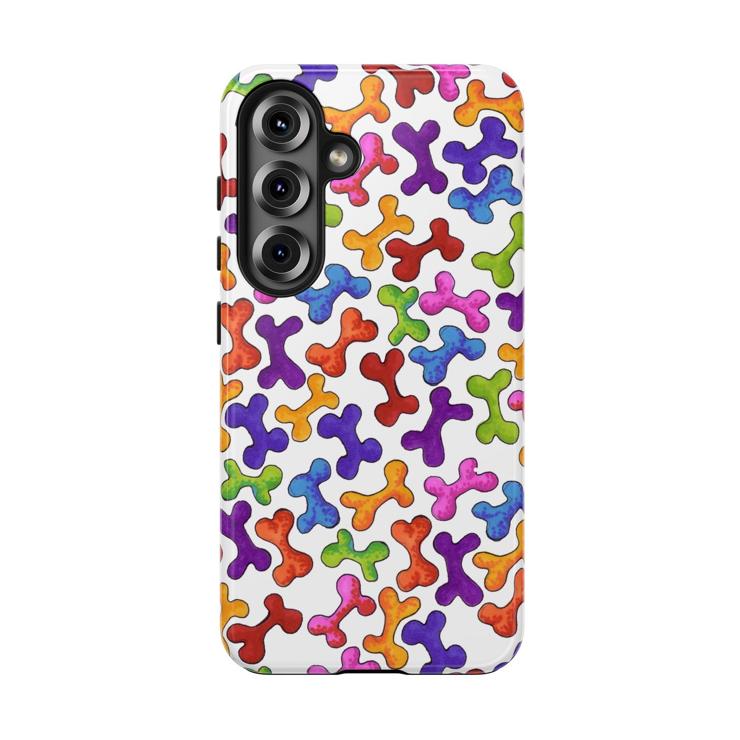 Fancy Bones White / Multi Phone Case
