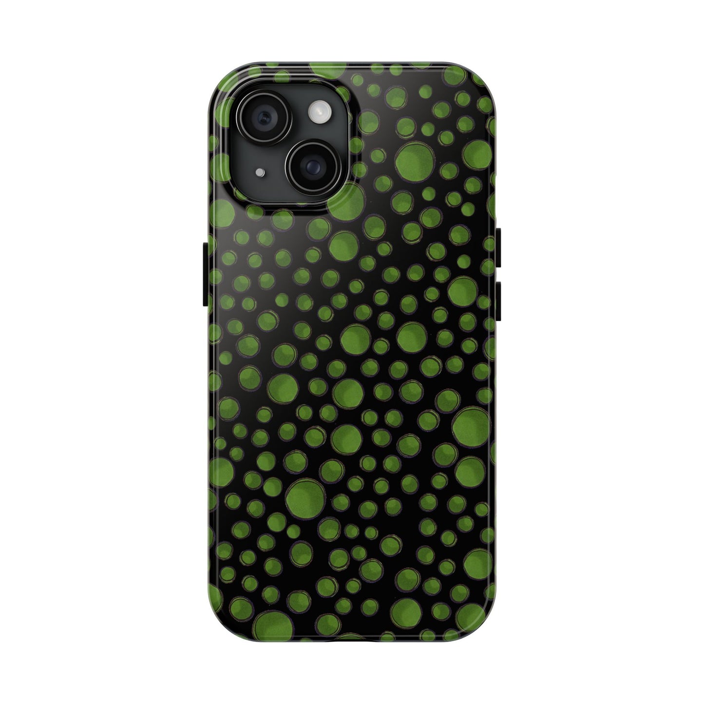 Dot Assortment Black / Green Phone Case