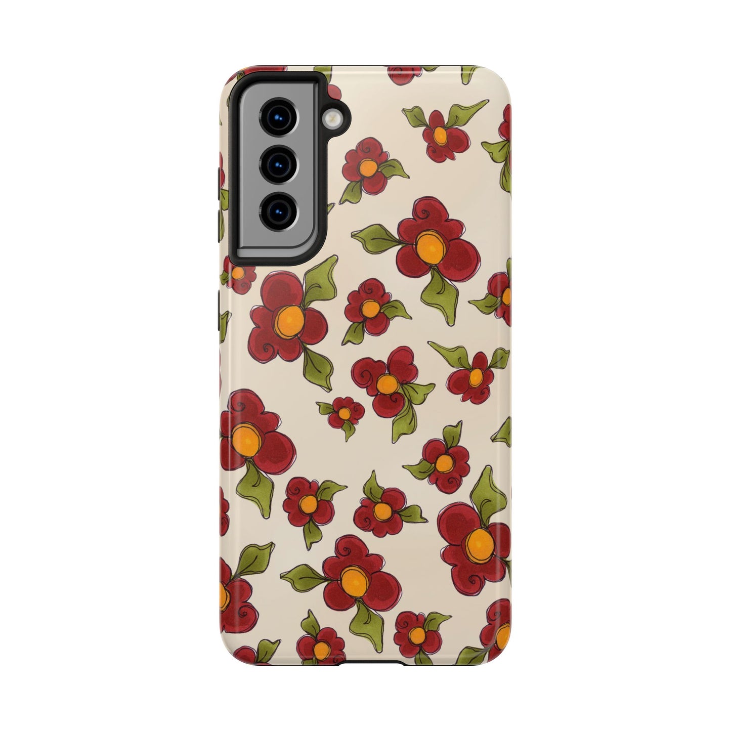 Chili Pepper Daisies Phone Case